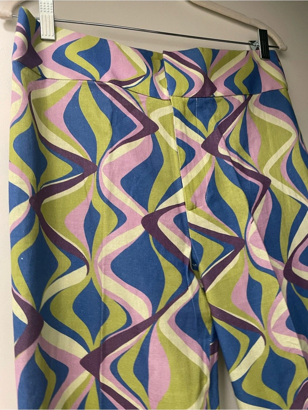 Zara Multi-Colored Linen Wide leg pants